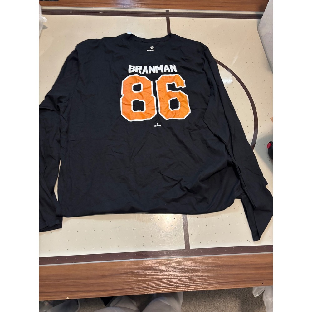 1275 Fanatics MLB Players Branman 86 Black Long Sleeve Graphic T-Shirt Mens 4XL